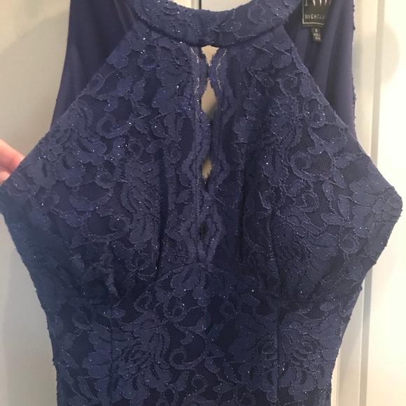 Nightway Lace Keyhole Dress - Picture 2 of 4